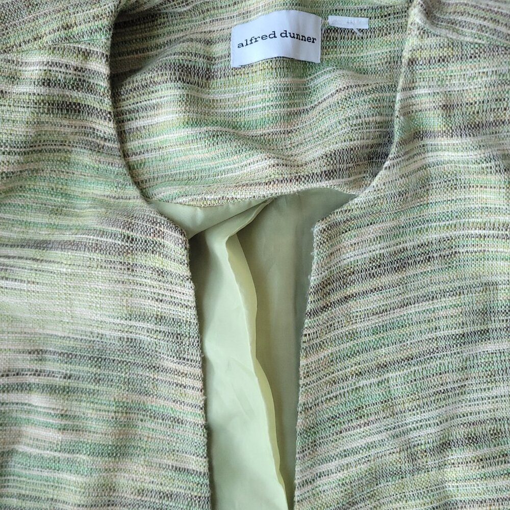 Alfred Dunner Lime Green Embroidered Vintage Jacket - Picture 5 of 8